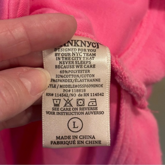 NWT Blank NYC Pink Fleece Shacket, Large, Winter Comfy Barbiecore Throw On - Picture 9 of 12